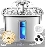 Veken Innovation Award Winner Stainless Steel Cat Water Fountain, 108oz, C1